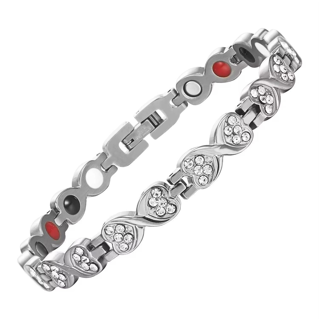 Crystal Heart Stone Bracelets 1X Clear HW