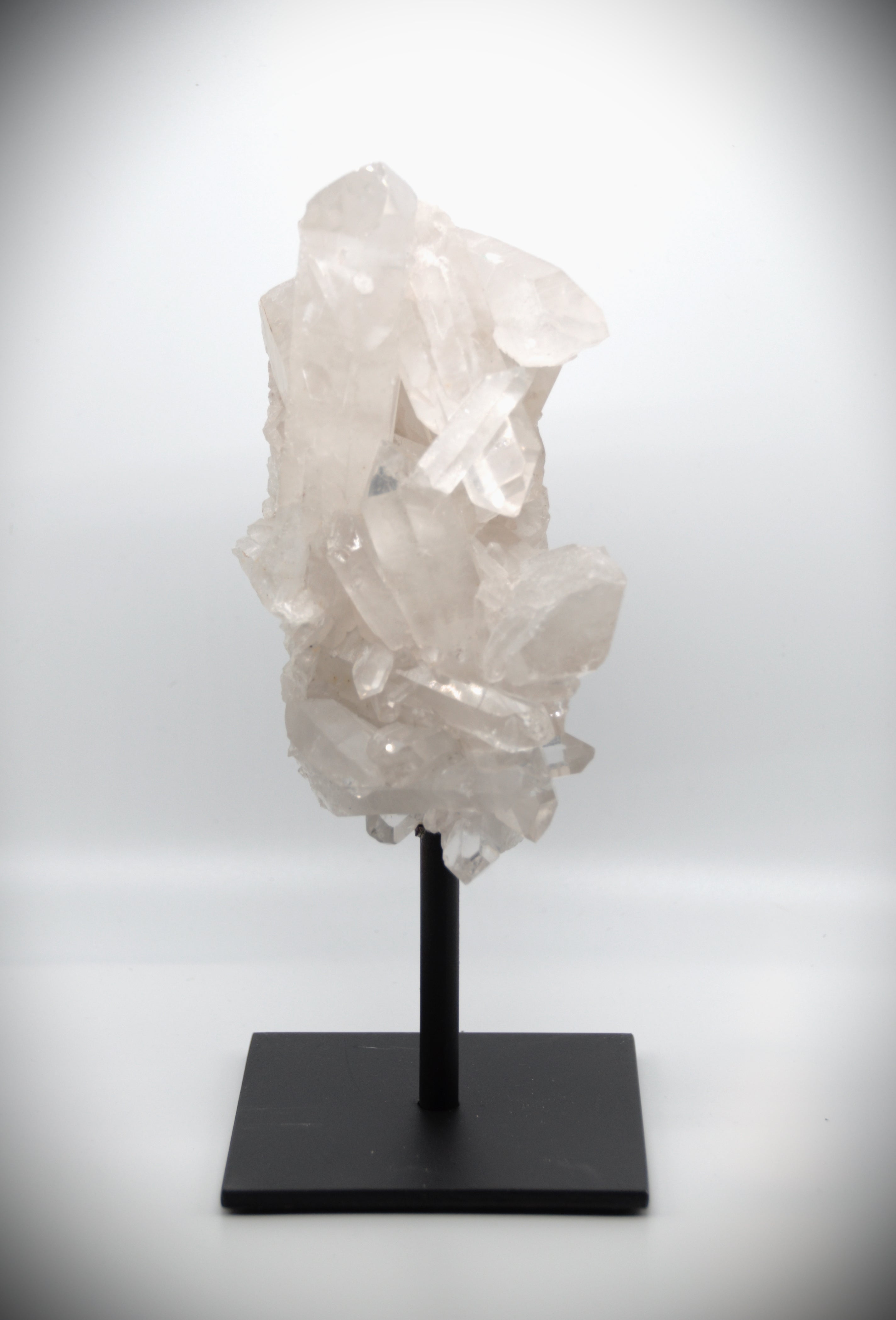 Clear Quartz Crystal Stone with black base
