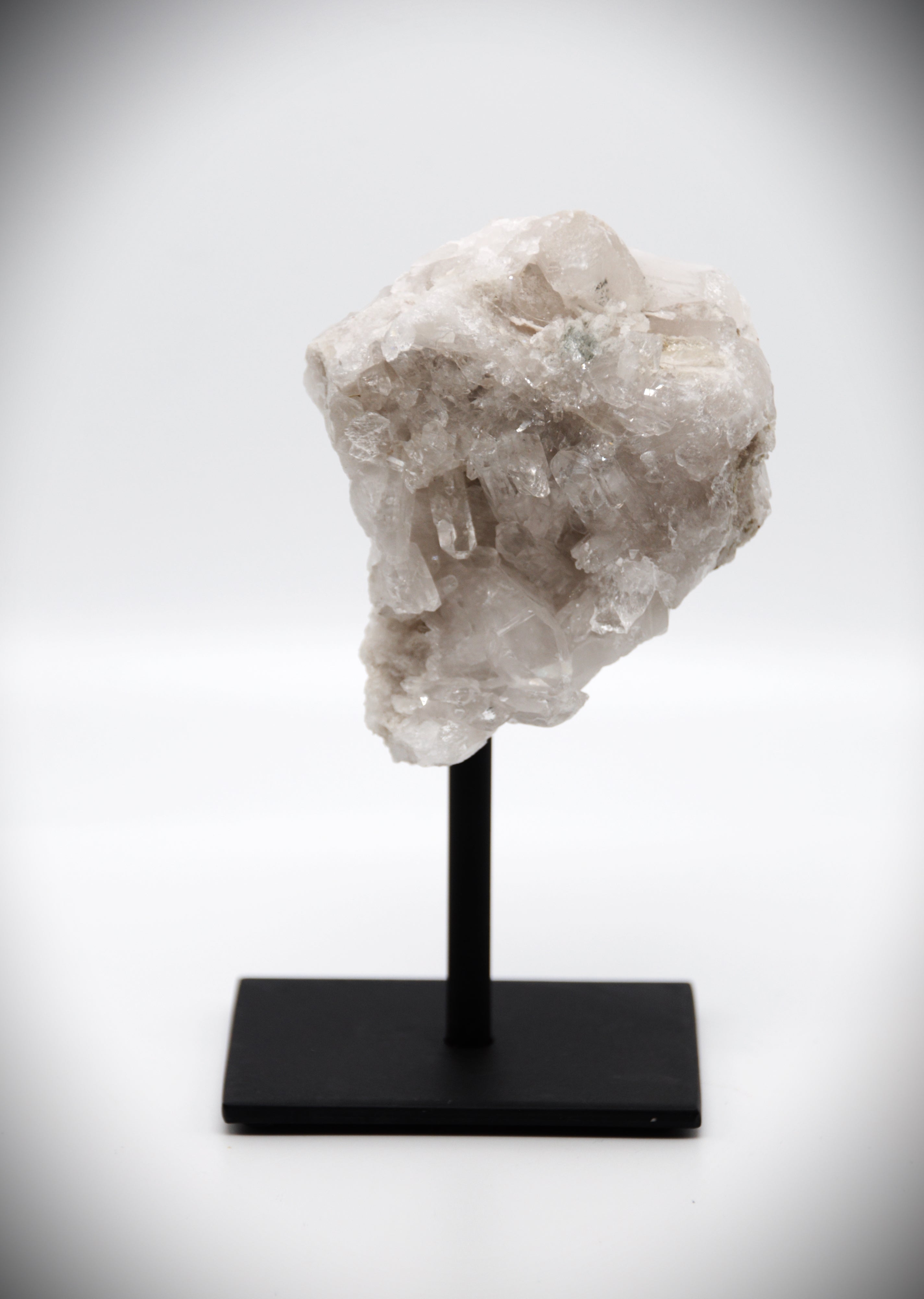 Clear Quartz Crystal Stone with black base