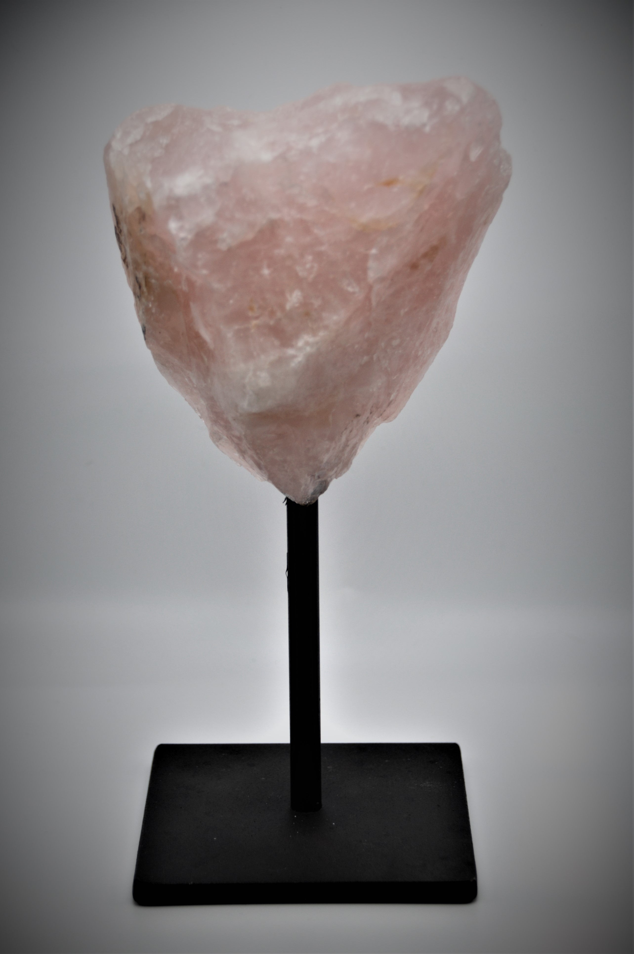 Rose Quartz Crystal Stone (with black stand)