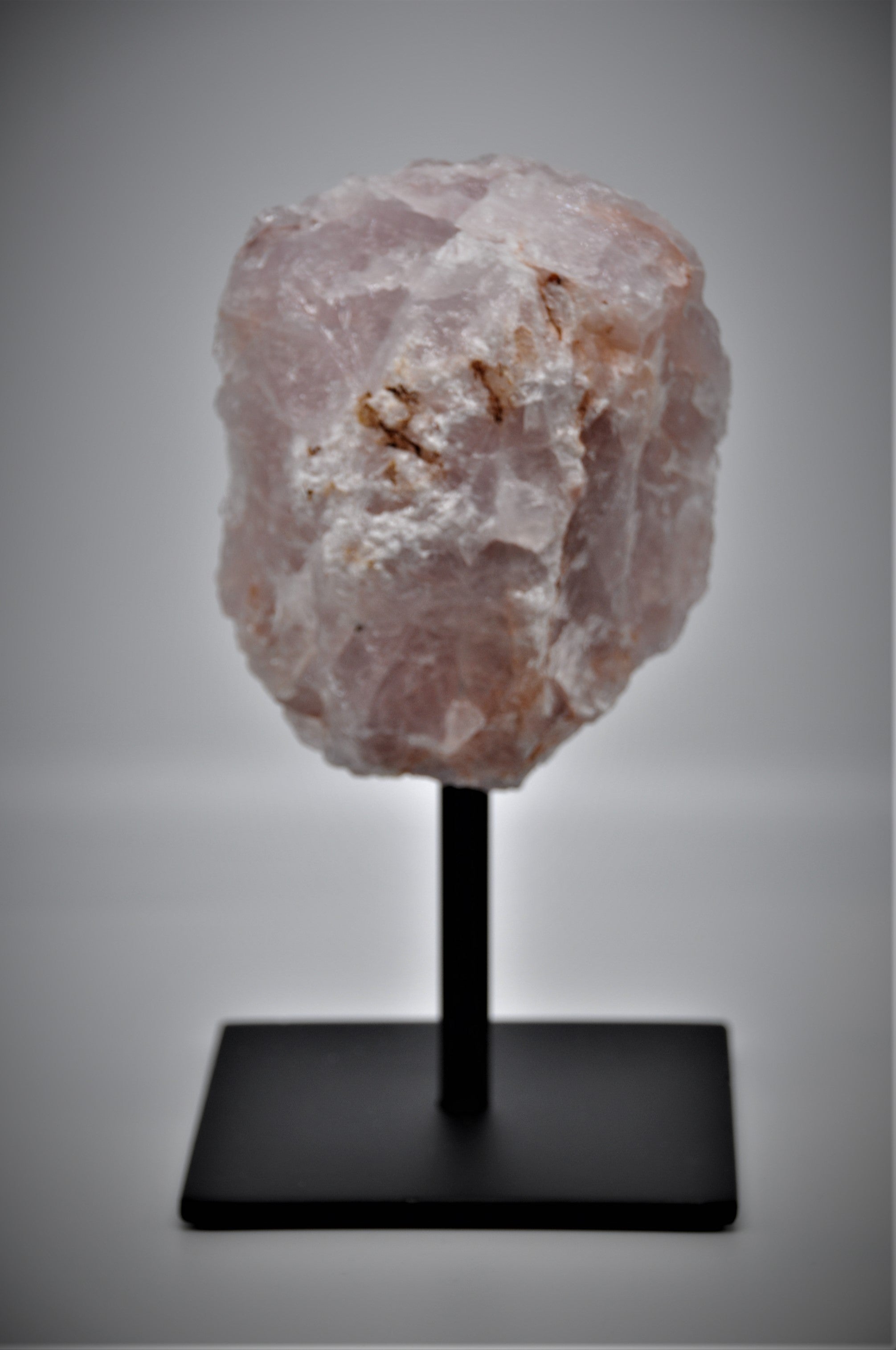 Rose Quartz Crystal Stone (with black stand)
