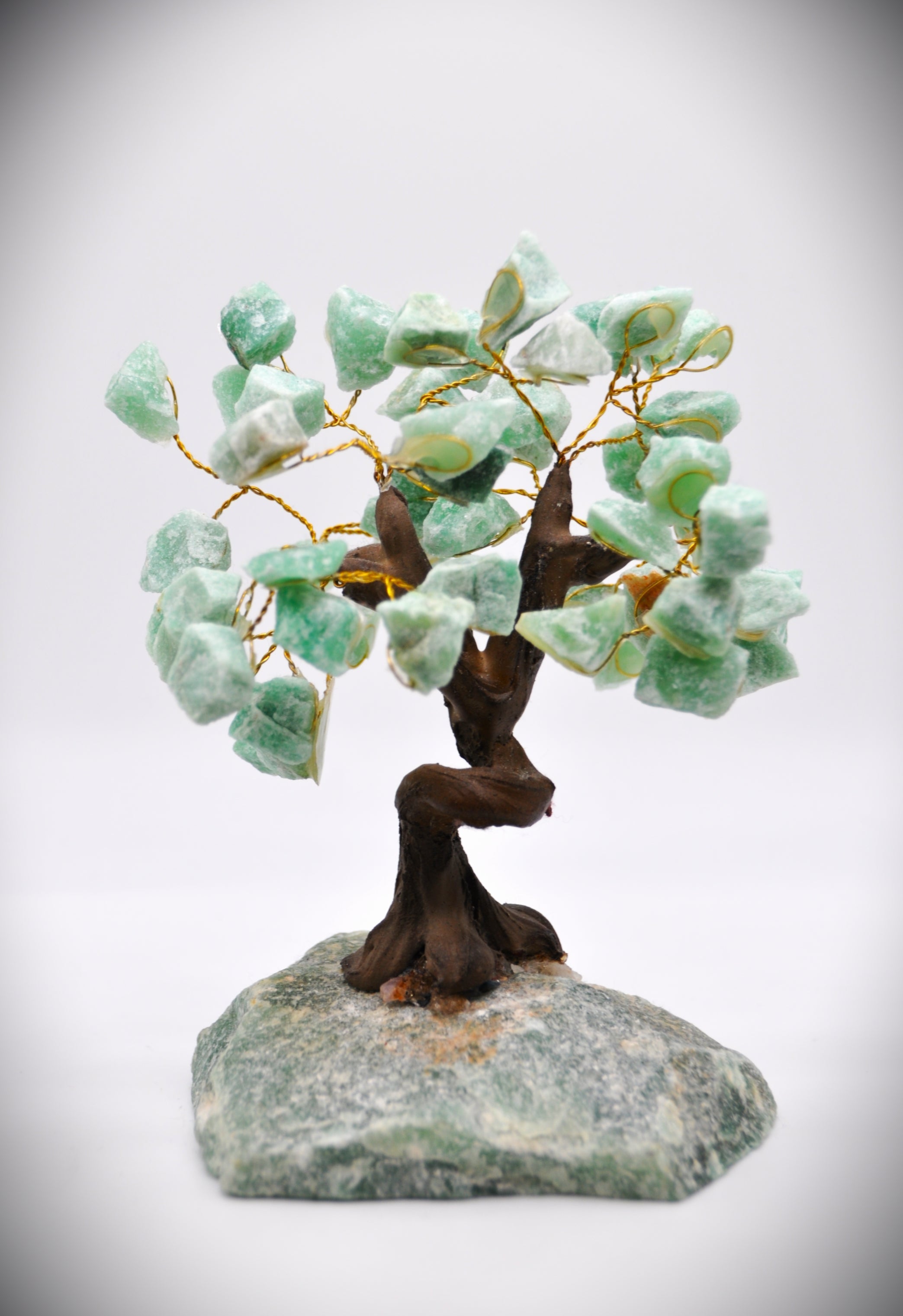 Green Aventurine Raw Bonsai Tree 7"