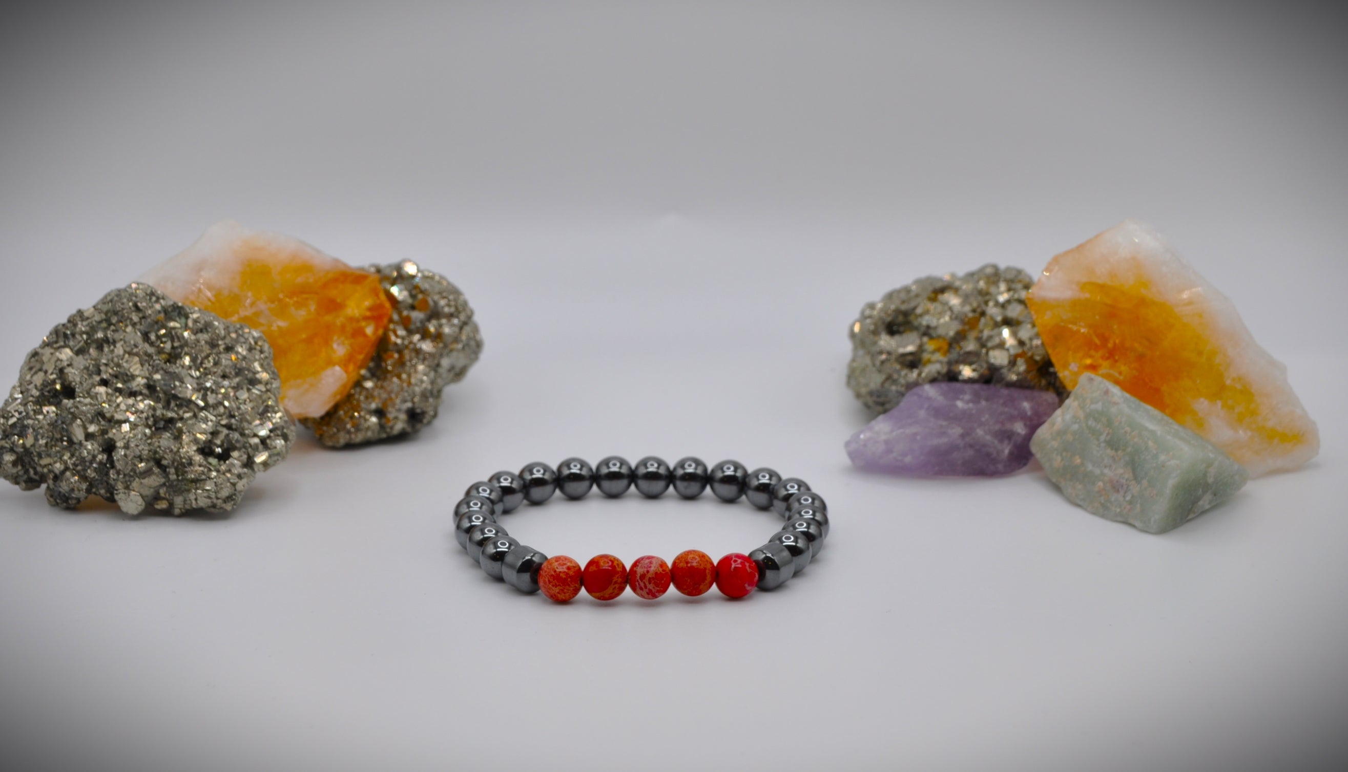 Hematite with Red Sea Sediment Beads