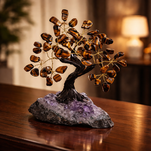 Tiger's Eye Bonsai Tree 7"