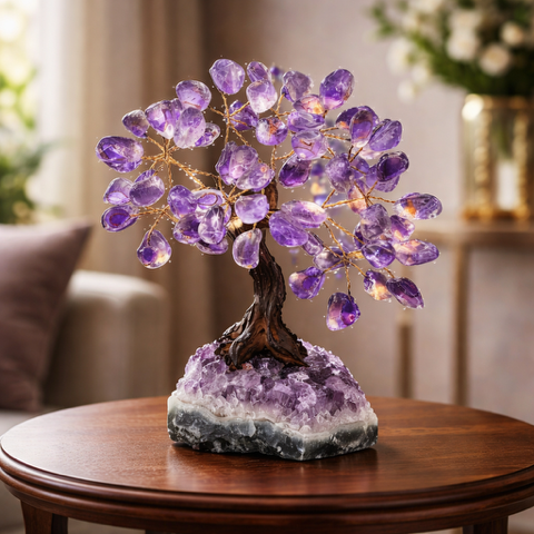 Amethyst Bonsai Tree 7"
