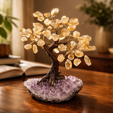 Citrine Bonsai Tree 7"