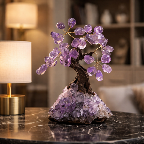 Amethyst Bonsai Tree 5"
