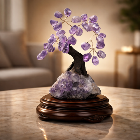 Amethyst Bonsai Tree 5"