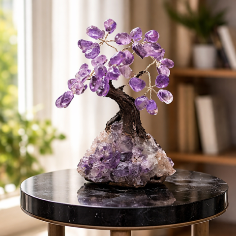 Amethyst Bonsai Tree 7"