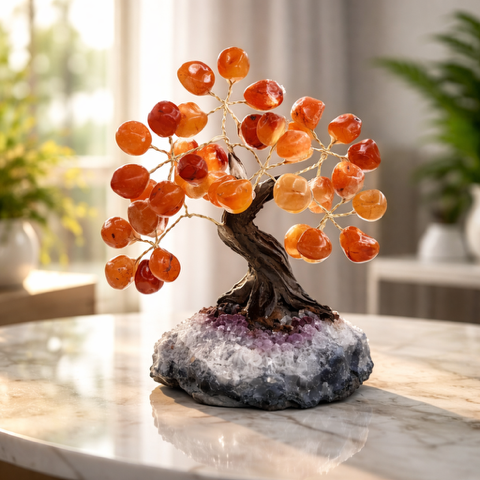 Carnelian Bonsai Tree 5"