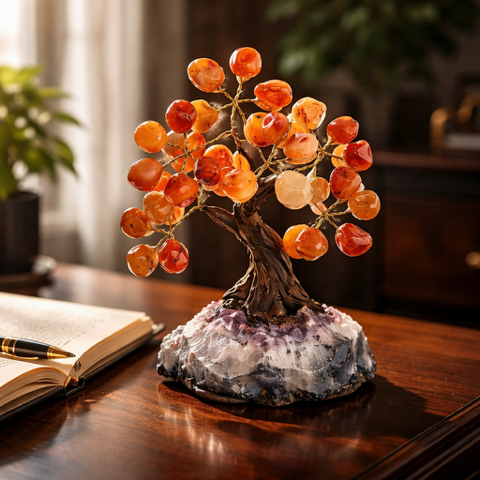 Carnelian Bonsai Tree 5"