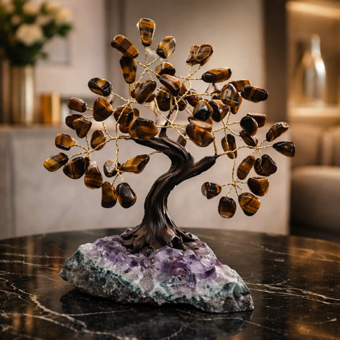 Tiger's Eye Bonsai Tree 7"