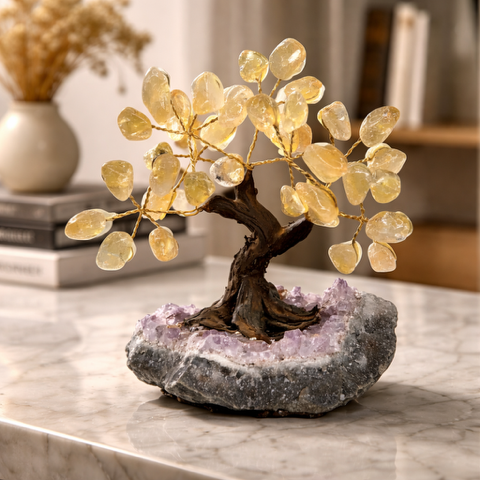 Citrine Bonsai Tree 5"