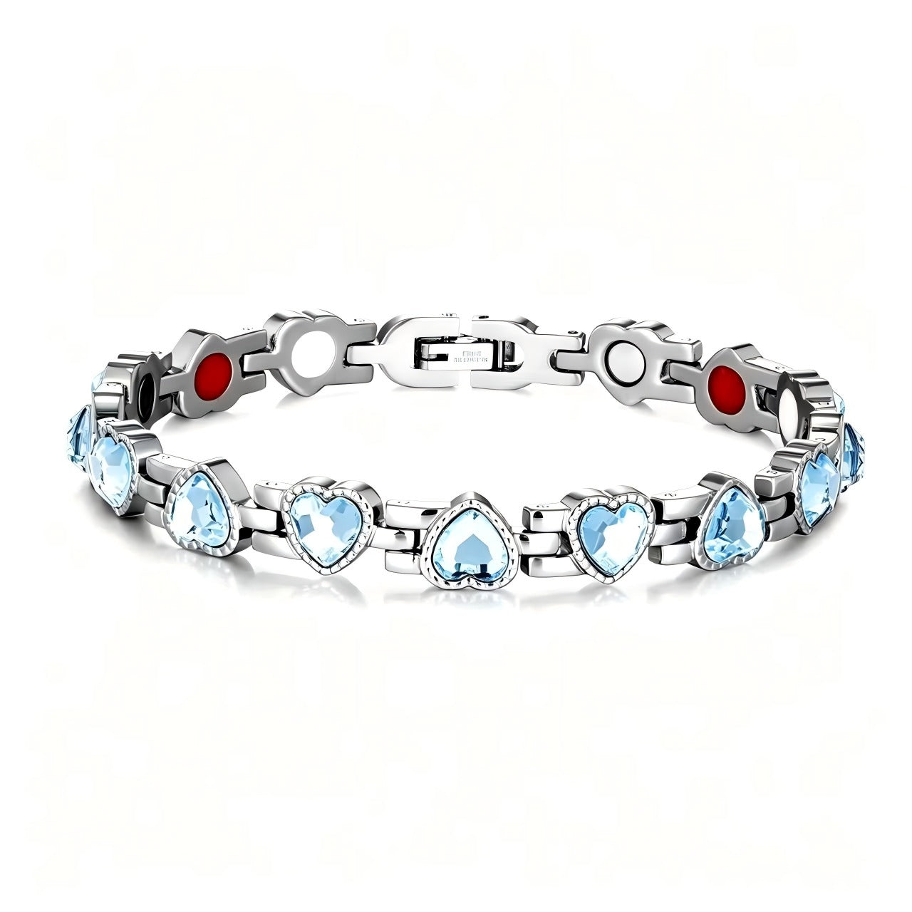 Crystal Heart Stone Bracelets 1X Blue HW